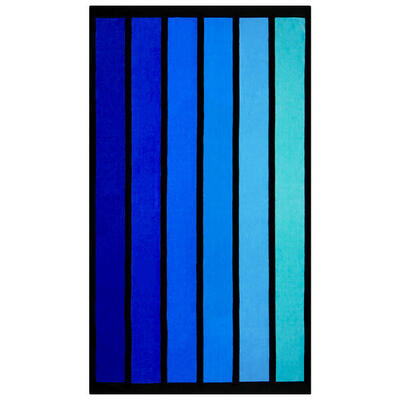 Telo Mare Spugna Velluto Jacquard Blu 100x175 470g/m² - Happy Blue