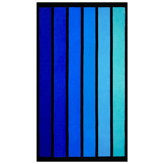 Telo Mare Spugna Velluto Jacquard Blu 100x175 470g/m² - Happy Blue