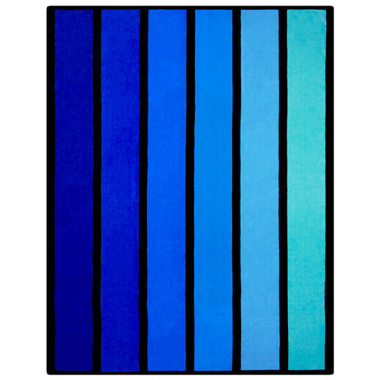 Telo Mare XL in spugna jacquard blu 140x180 400g/m² - Happy Blue XL