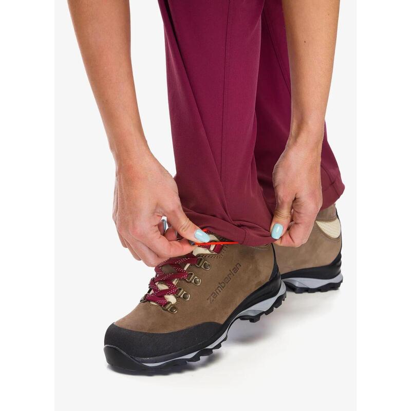 Pantaloni trekking femei Rab Incline bordeaux