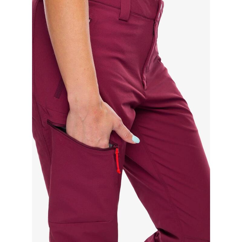 Pantaloni trekking femei Rab Incline bordeaux