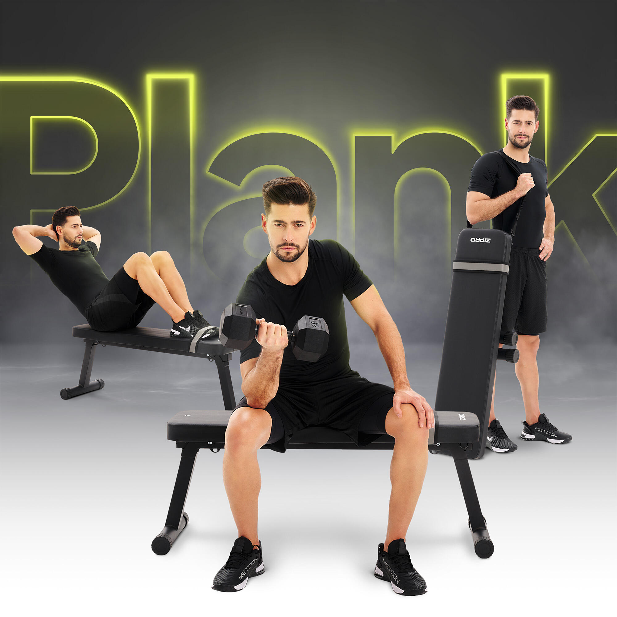 Fitnessbank Zipro Plank inklapbare trainingsbank 2/8