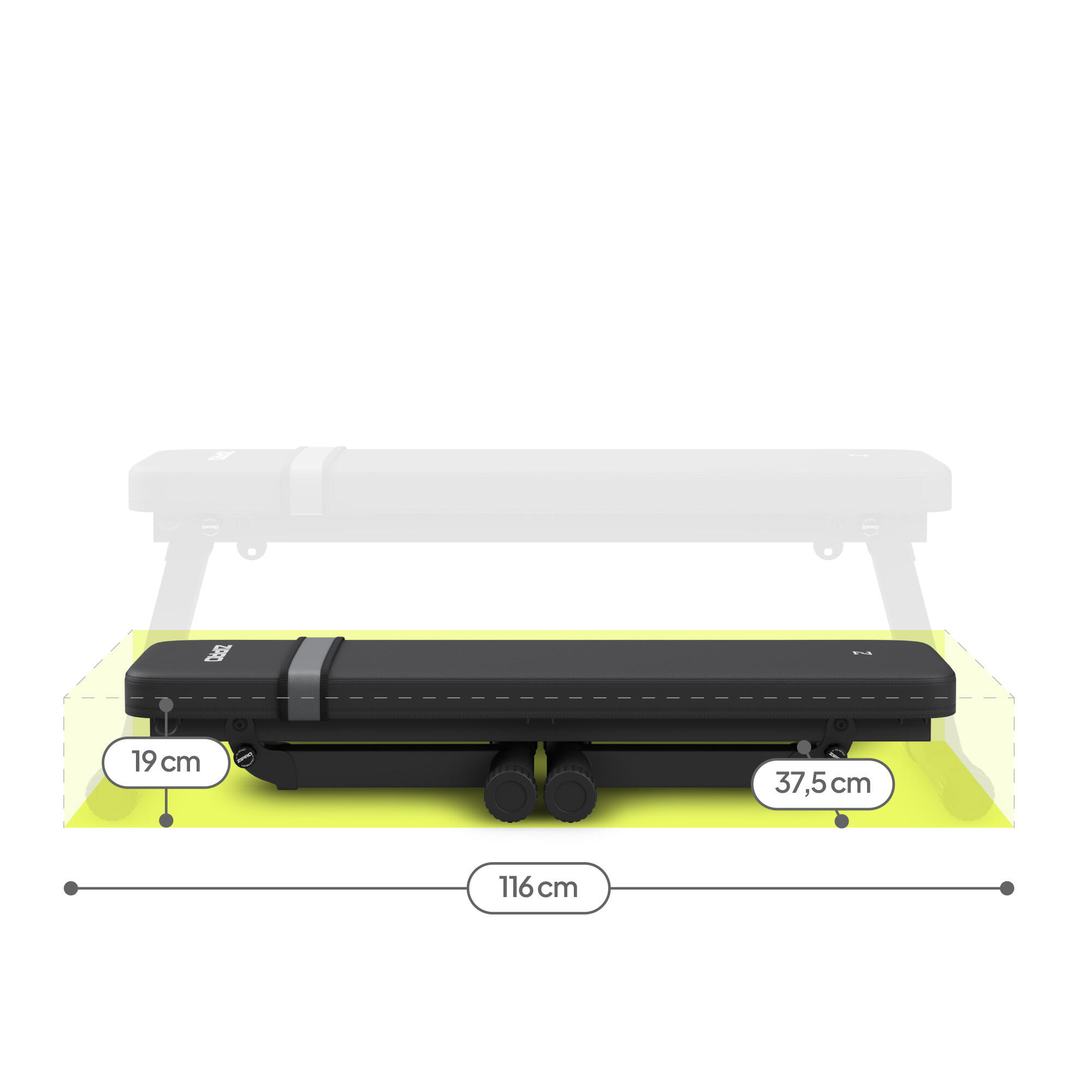 Fitnessbank Zipro Plank inklapbare trainingsbank 7/8