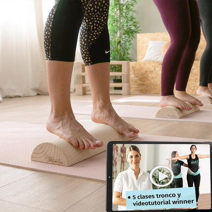 TWR ®Tronco Propioceptivo de Madera+5 video clases /Woodroller