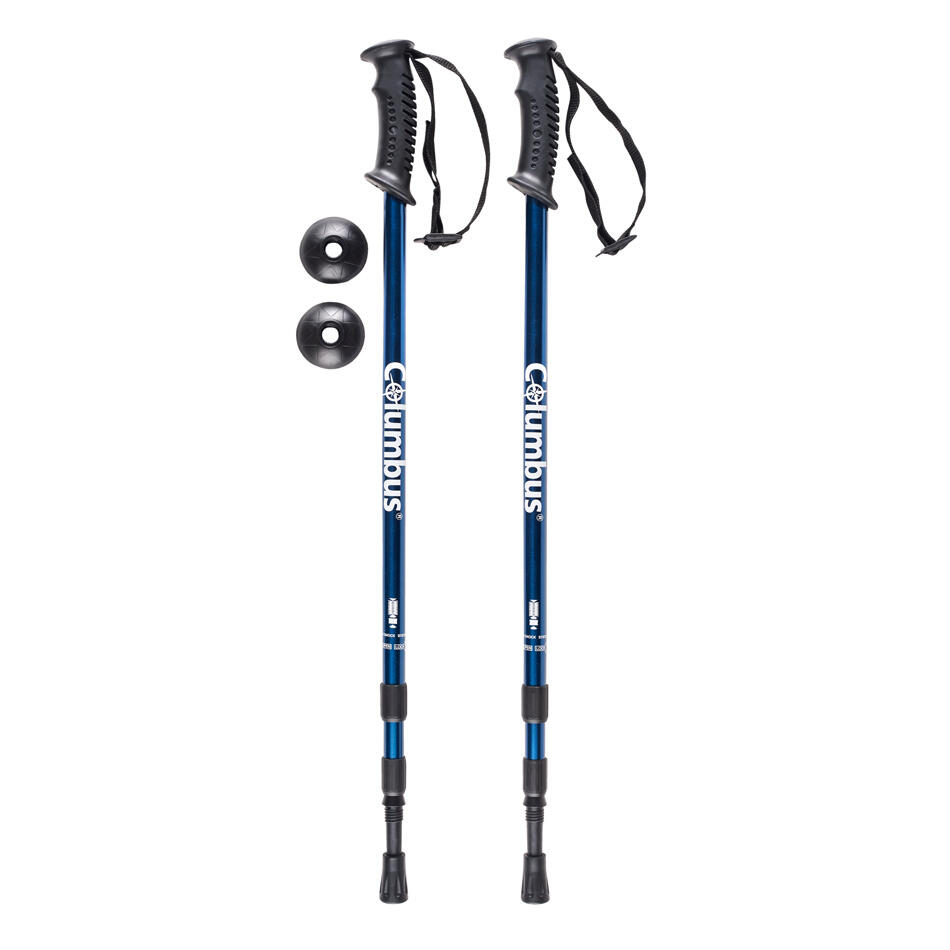Columbus Outdoor - Treka2 Paire De Bâtons De Trekking En Aluminium - Bâton De Randonnée - Bleu - 135 Cm - Decathlon