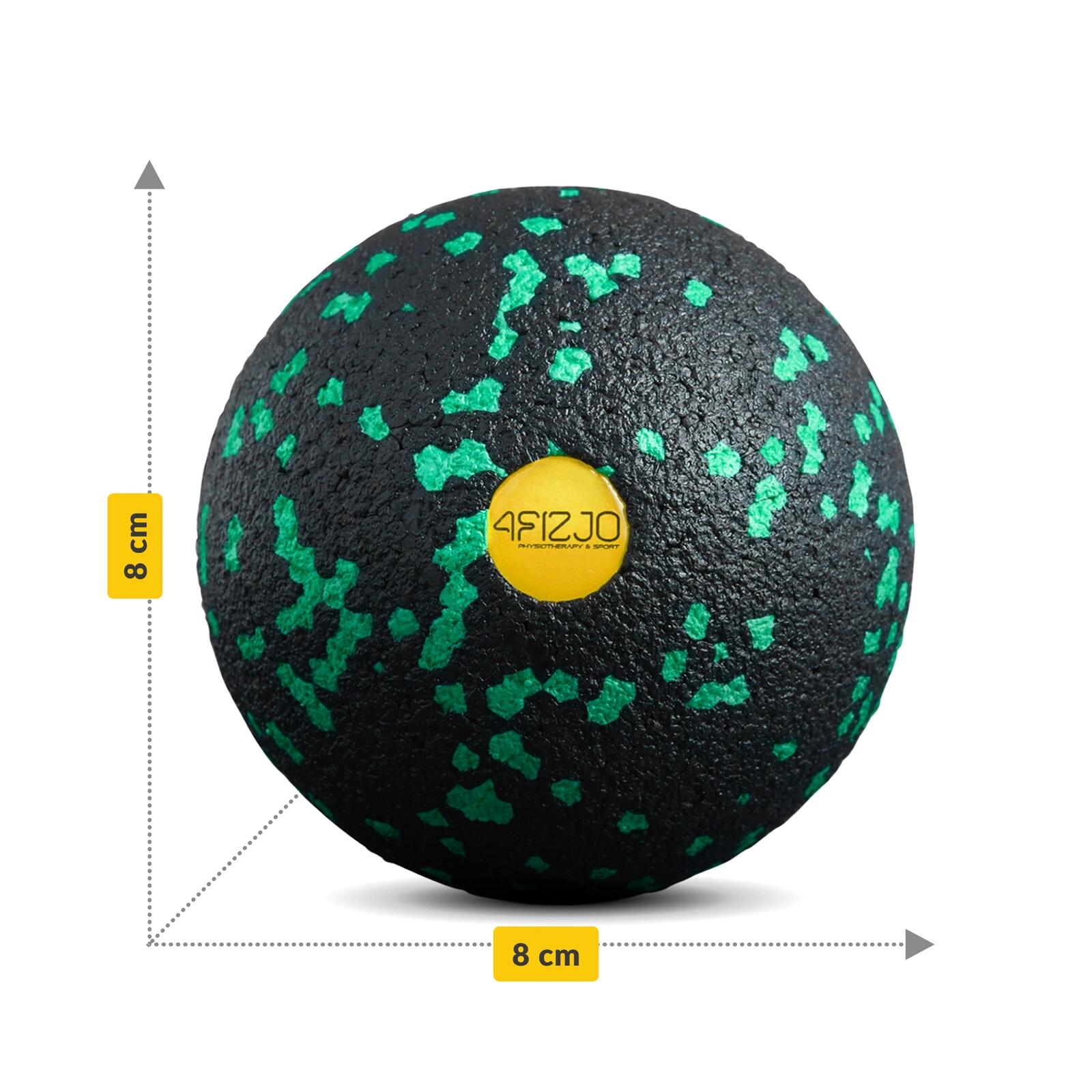 Faszienball 8cm EPP Massageball Schwarz-Blau Triggerpunktball 4FIZJO 2/7