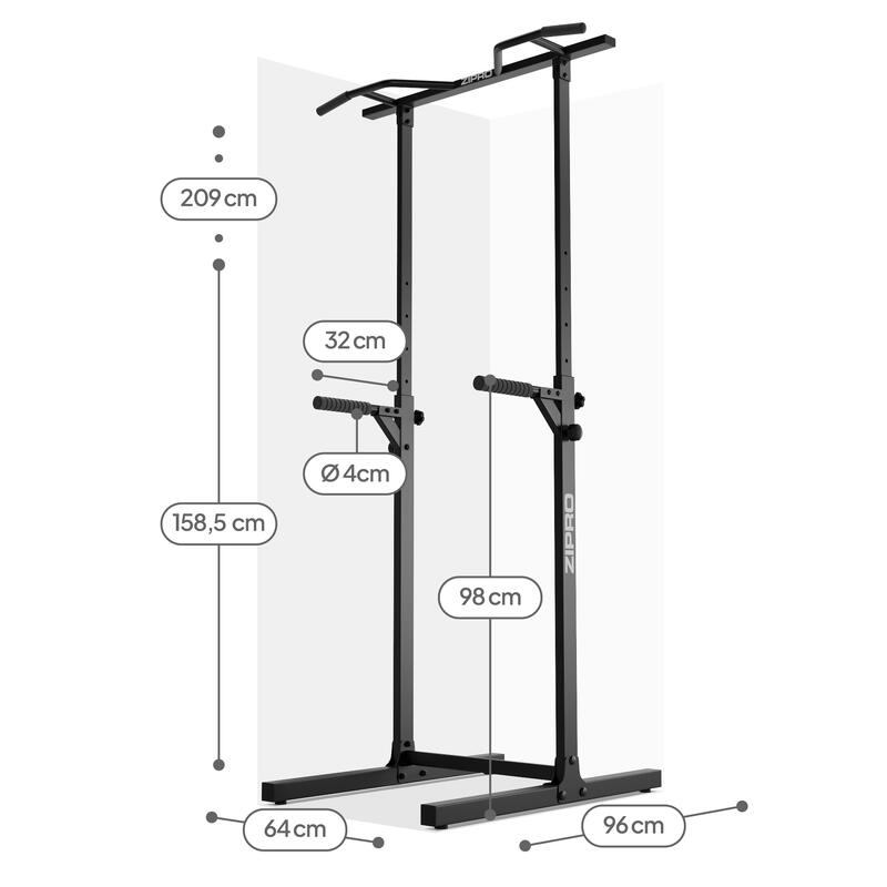 Station de traction fitness tower Zipro station de dips