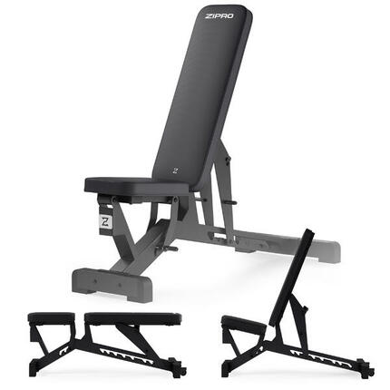 Banc de musculation Zipro Pumpiron réglable inclinable et déclinable, abdominaux