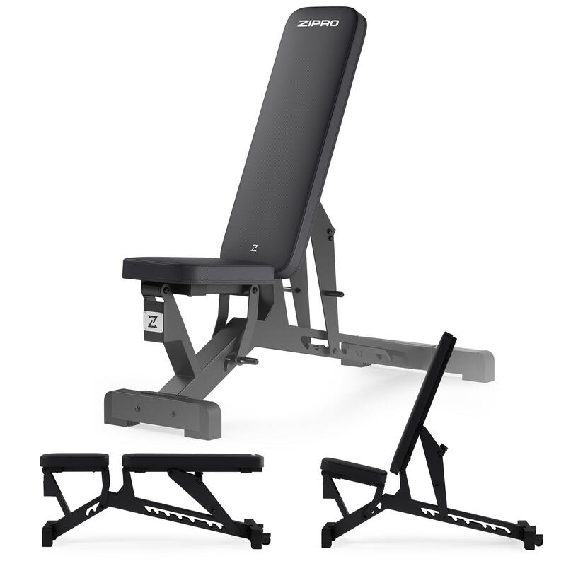 Fitnessbank Zipro Pumpiron verstelbare, trainingsbank inklapbare