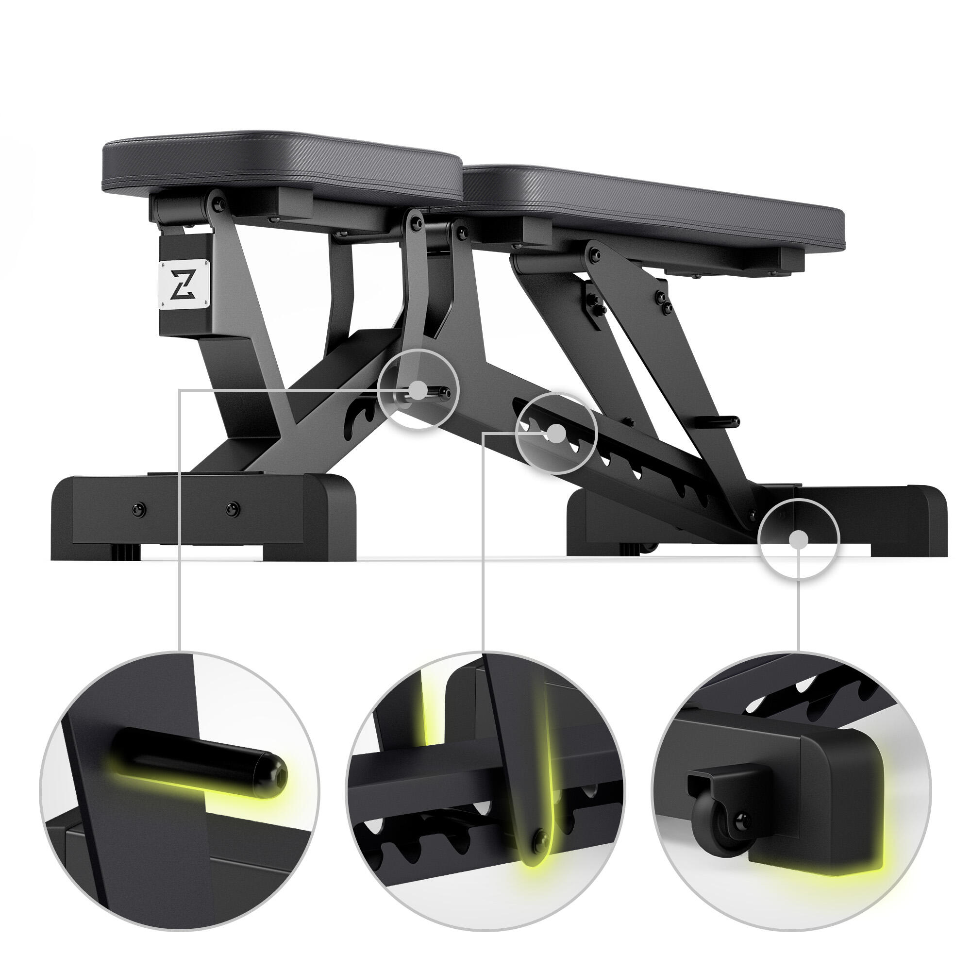 Banc de musculation pliable abdominaux réglable Zipro Grind ZIPRO Banc de musculation pliable abdominaux réglable Zipro Grind ZIPRO