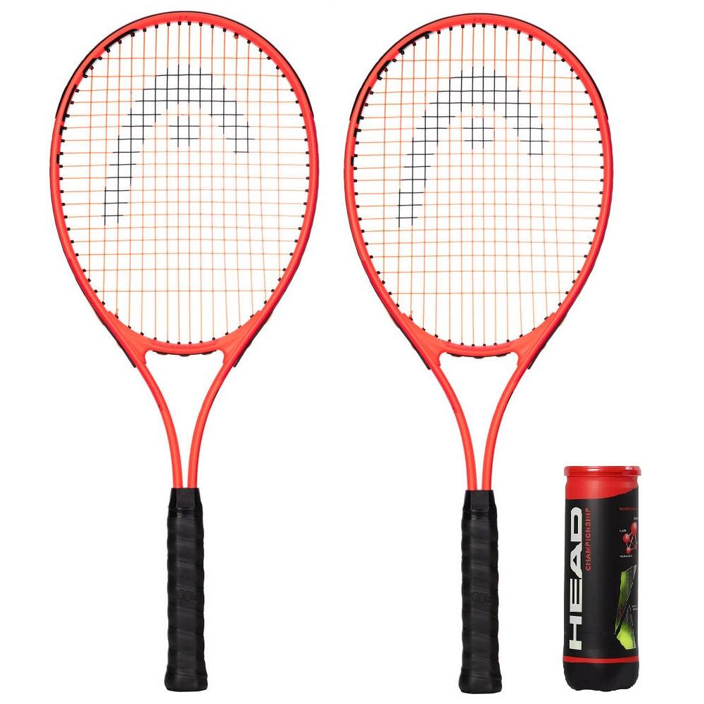 HEAD HEAD Radical 27 2025 Tennis Racket Twin Set, Covers & 3 Balls