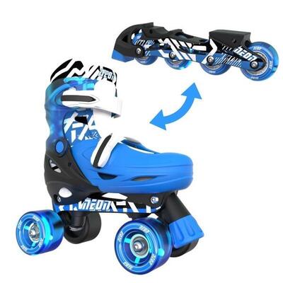 PATINES AJUSTABLES Y EVOLUTIVOS COMBO NEON T.34-37 YVOLUTION TURQUESA RAINBOW