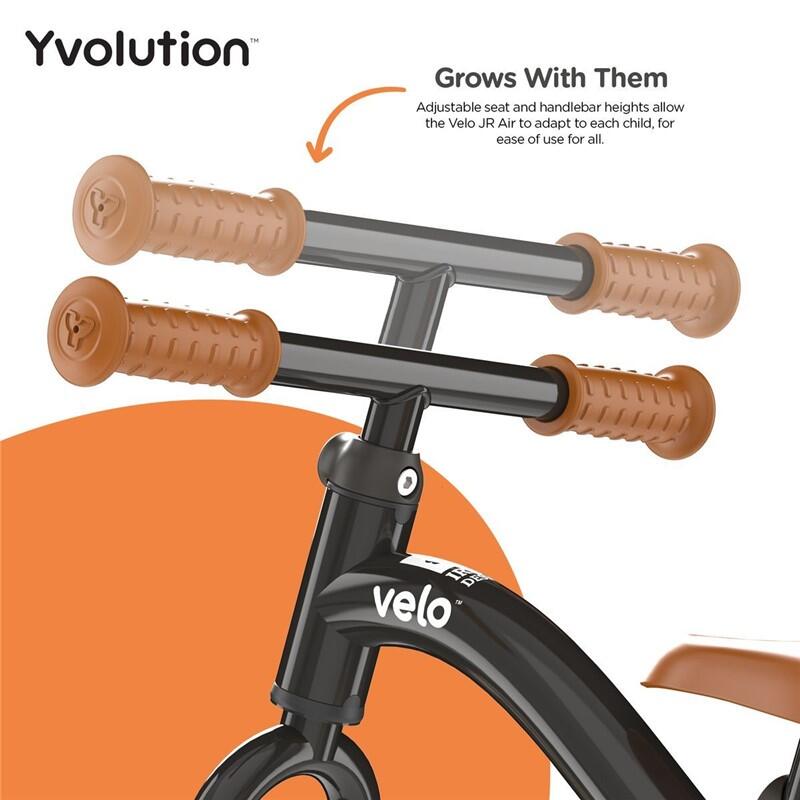 BICICLETA EQUILIBRIO SIN PEDALES PARA NIÑOS YVOLUTION YVELO JUNIOR AIR NEGRA 4/6