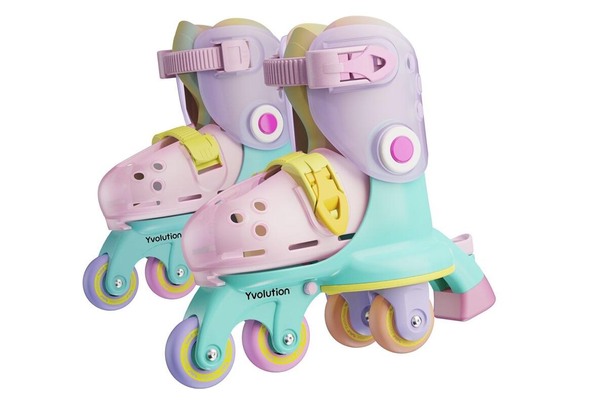 PATINS EVOLUCIONÁRIOS TWISTA T.30-34 PARA CRIANÇAS YVOLUTION RAINBOW 2/2