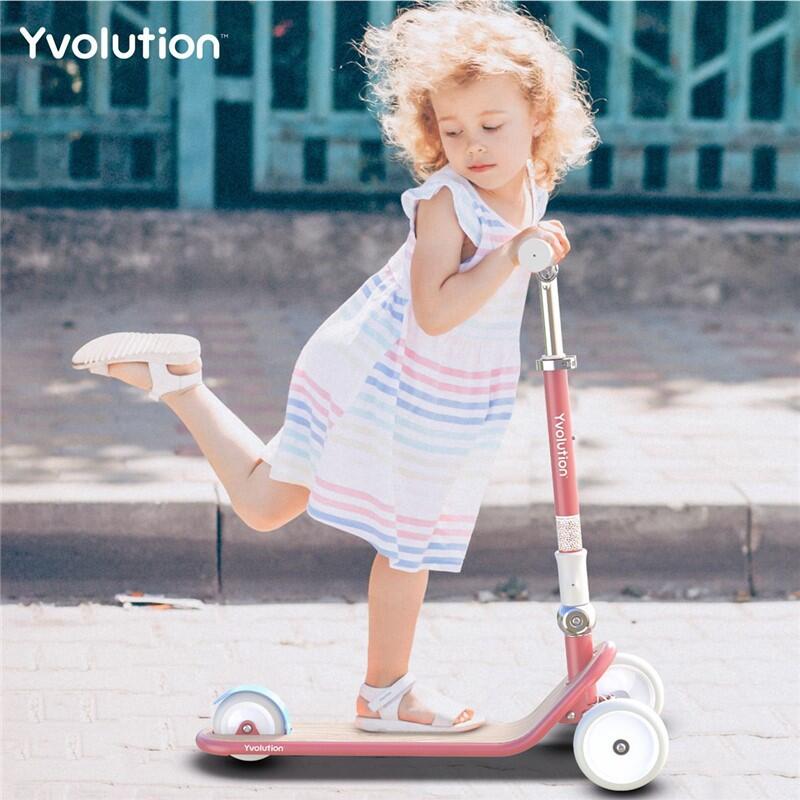 PATINETE 3 RUEDAS PARA NIÑOS YVOLUTION CLASSIC ROJO 5/5