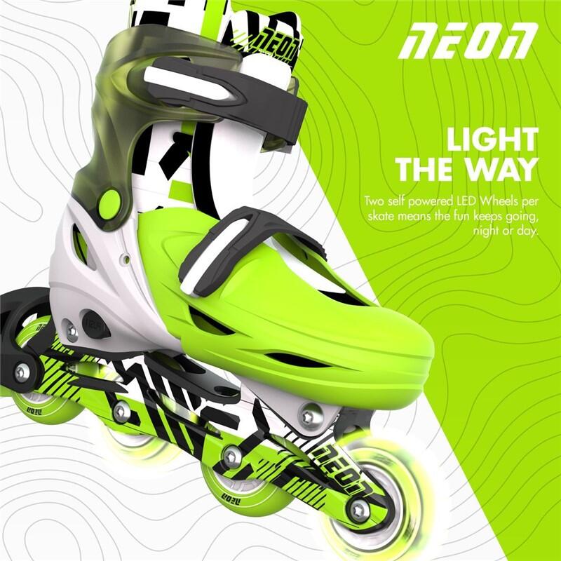 PATINES EVOLUTIVOS COMBO NEON T.34-37 YVOLUTION GOTEKI VERDE 3/3