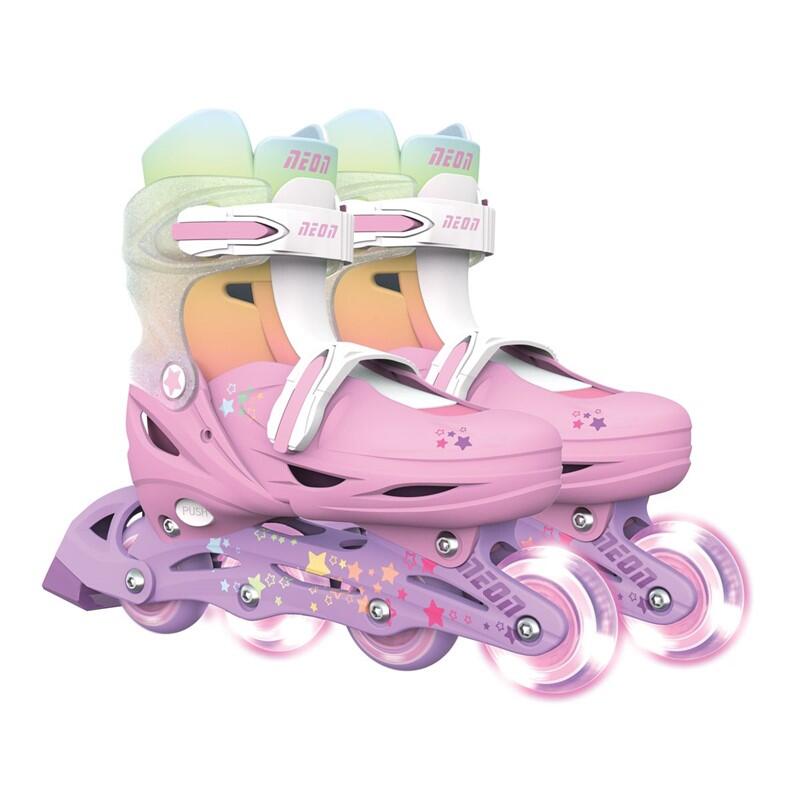 PATINES AJUSTABLES Y EVOLUTIVOS COMBO NEON T.34-37 YVOLUTION TURQUESA RAINBOW 2/3