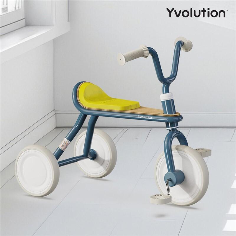TRICICLO CON PEDALES VINTAGE PARA NIÑOS YVOLUTION CLASSIC AZUL 6/6