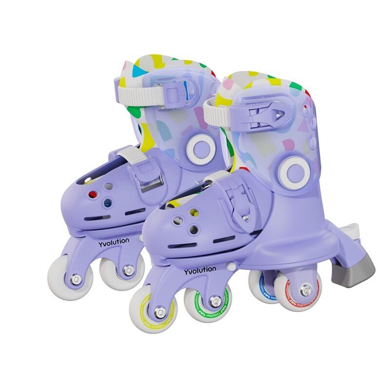 PATINS EVOLUCIONÁRIOS TWISTA T.24-28 PARA CRIANÇAS YVOLUTION LILA 2/2