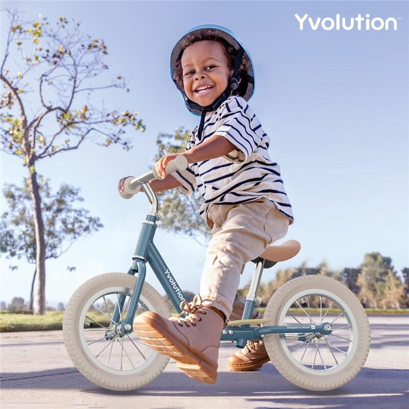 Bicicleta de equilíbrio vintage sem pedais para criança YVOLUTION Classic Blue 5/6