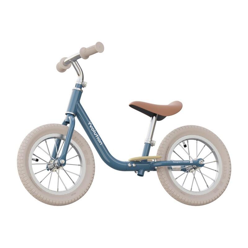 Bicicleta de equilíbrio vintage sem pedais para criança YVOLUTION Classic Blue 2/6