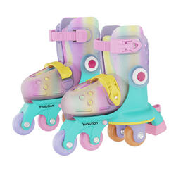 Rollers d'apprentissage évolutifs TWISTA SKATES Roses pointure réglable 30-34