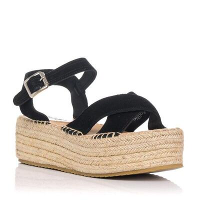 Platte sandalen dames refresh zwart