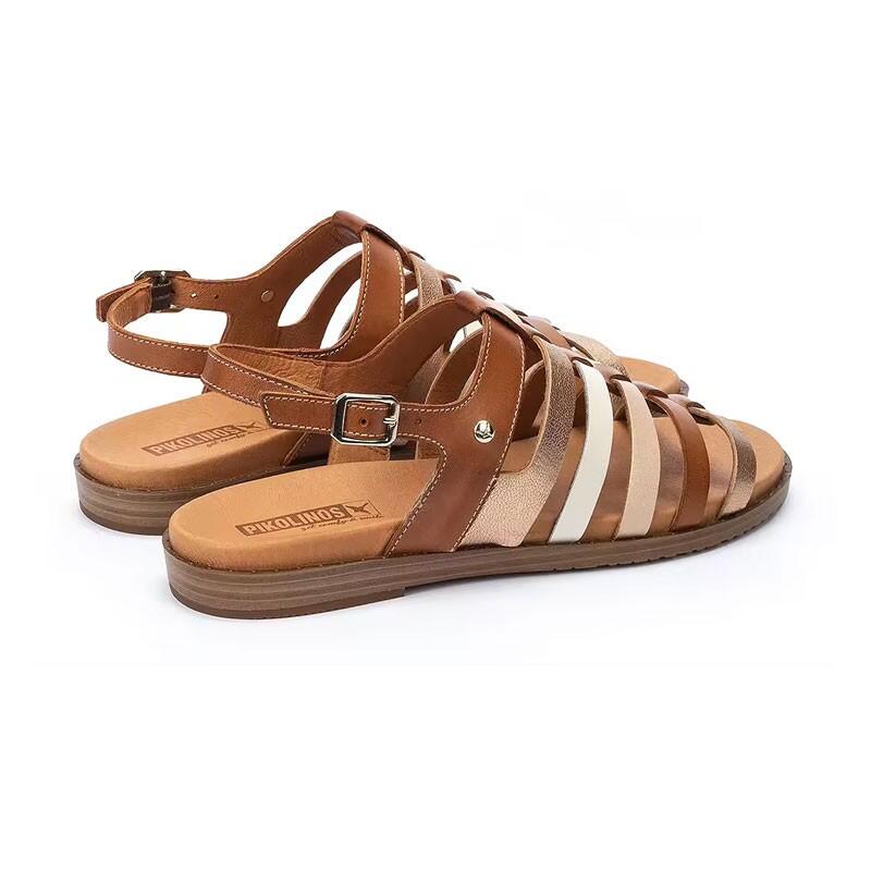 Sandales Plates Femme Pikolinos W8q-0799 Marron 3/4