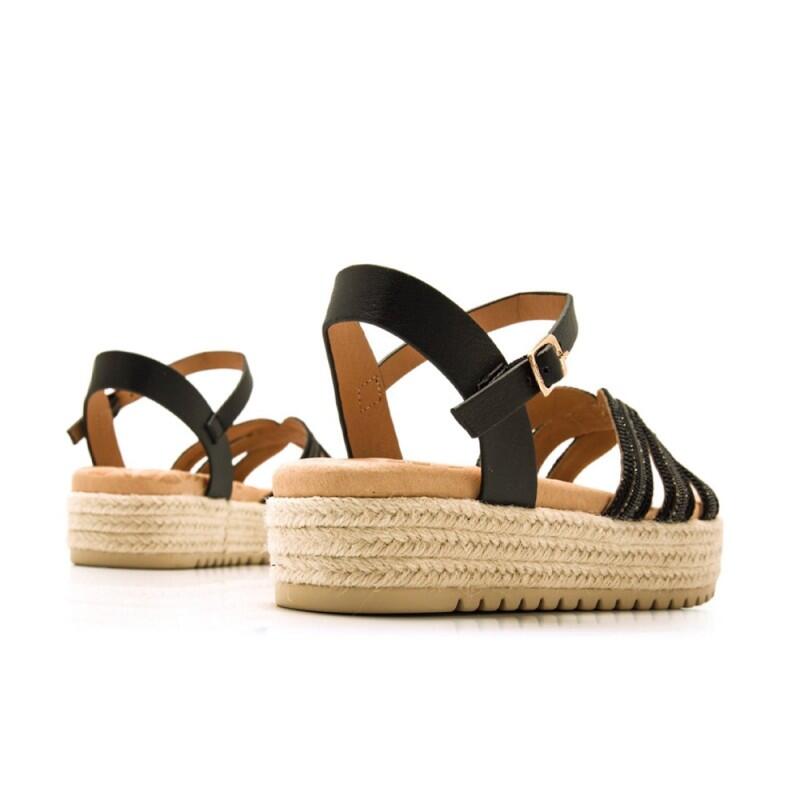 Platte Sandalen Dames Mustang  Zwart 4/4