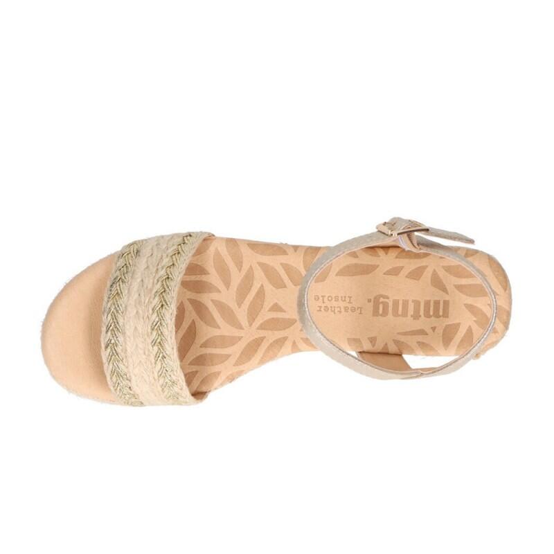 Sandalias Planas Mujer Mustang  Beige 4/5