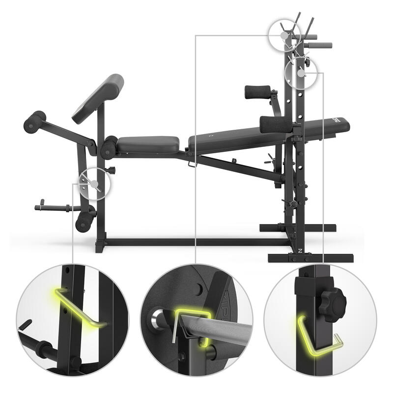 Bancă bodybuilding Zipro Ripped multiposizione multifunctionala