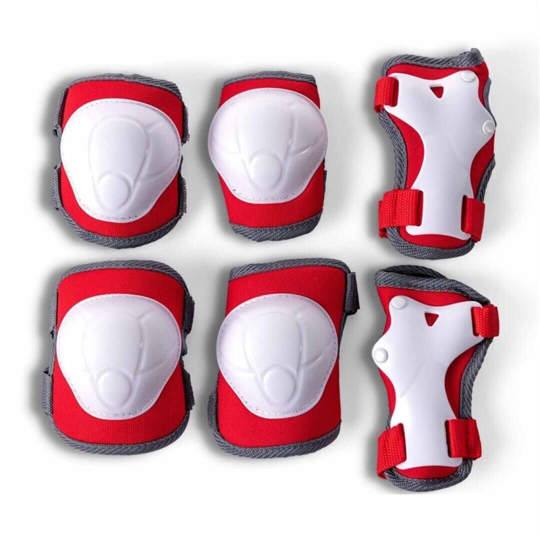 PROTECCIONES CODOS, MUÑECAS Y RODILLAS PARA NIÑOS YVOLUTION ROJO