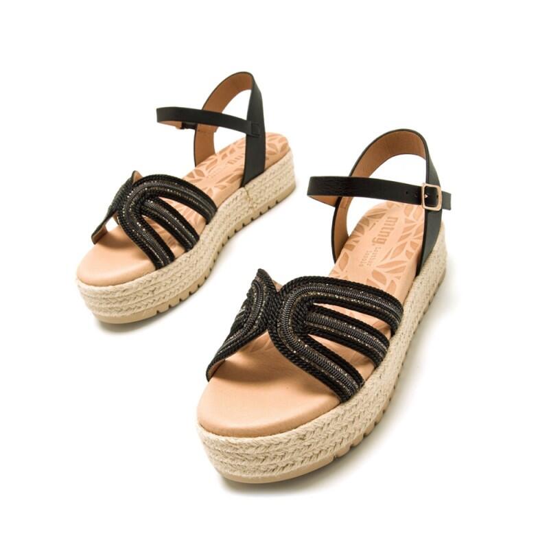 Platte Sandalen Dames Mustang  Zwart 2/4