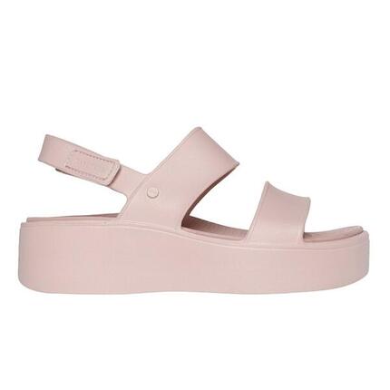 Flache Sandalen Damen Skechers Grau