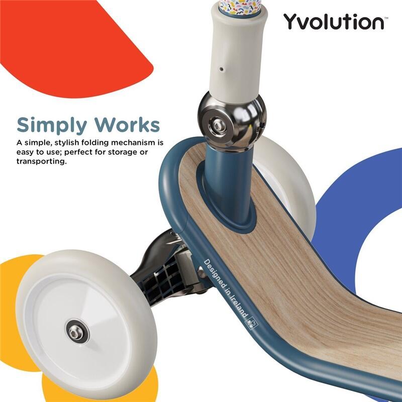 Scooter YVOLUTION Classic Blue de 3 rodas para criança 2/5