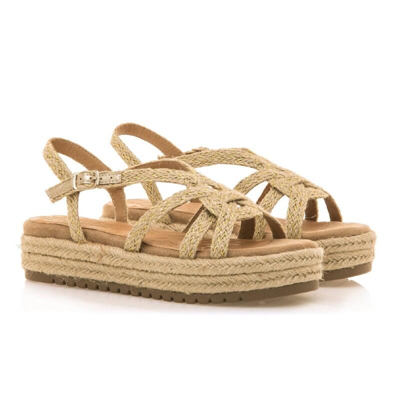 Sandalias Planas Mujer Mustang  Beige 2/4