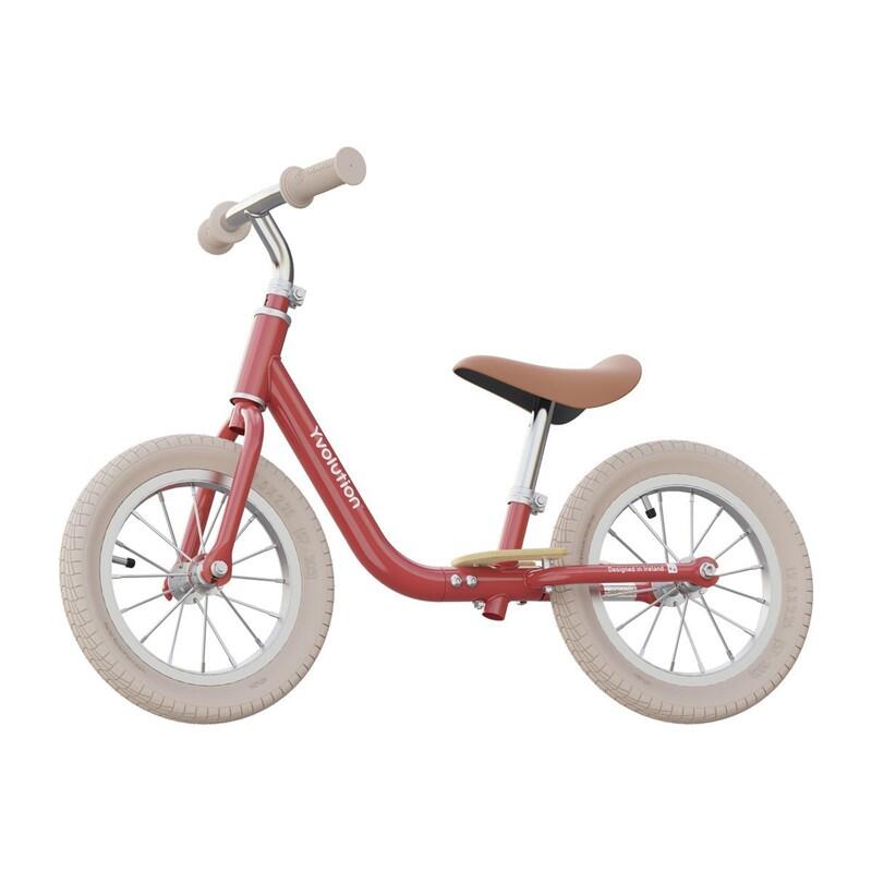 BICICLETA EQUILIBRIO SIN PEDALES VINTAGE PARA NIÑOS YVOLUTION CLASSIC ROJA 2/6