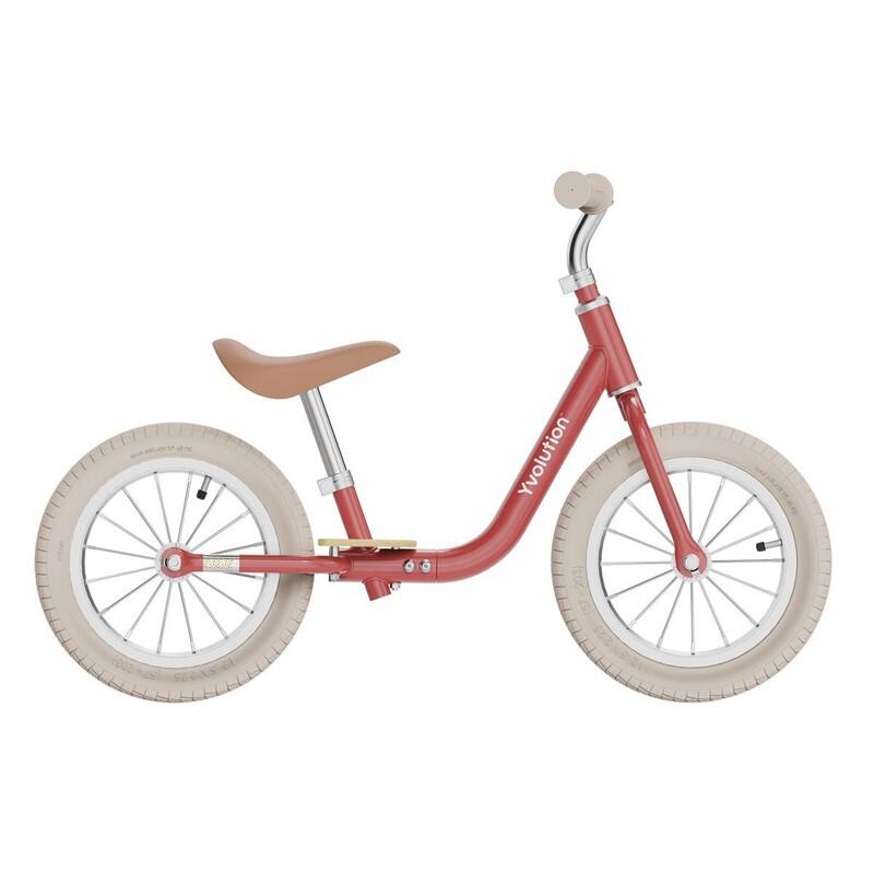 BICICLETA EQUILIBRIO SIN PEDALES VINTAGE PARA NIÑOS YVOLUTION CLASSIC ROJA 6/6