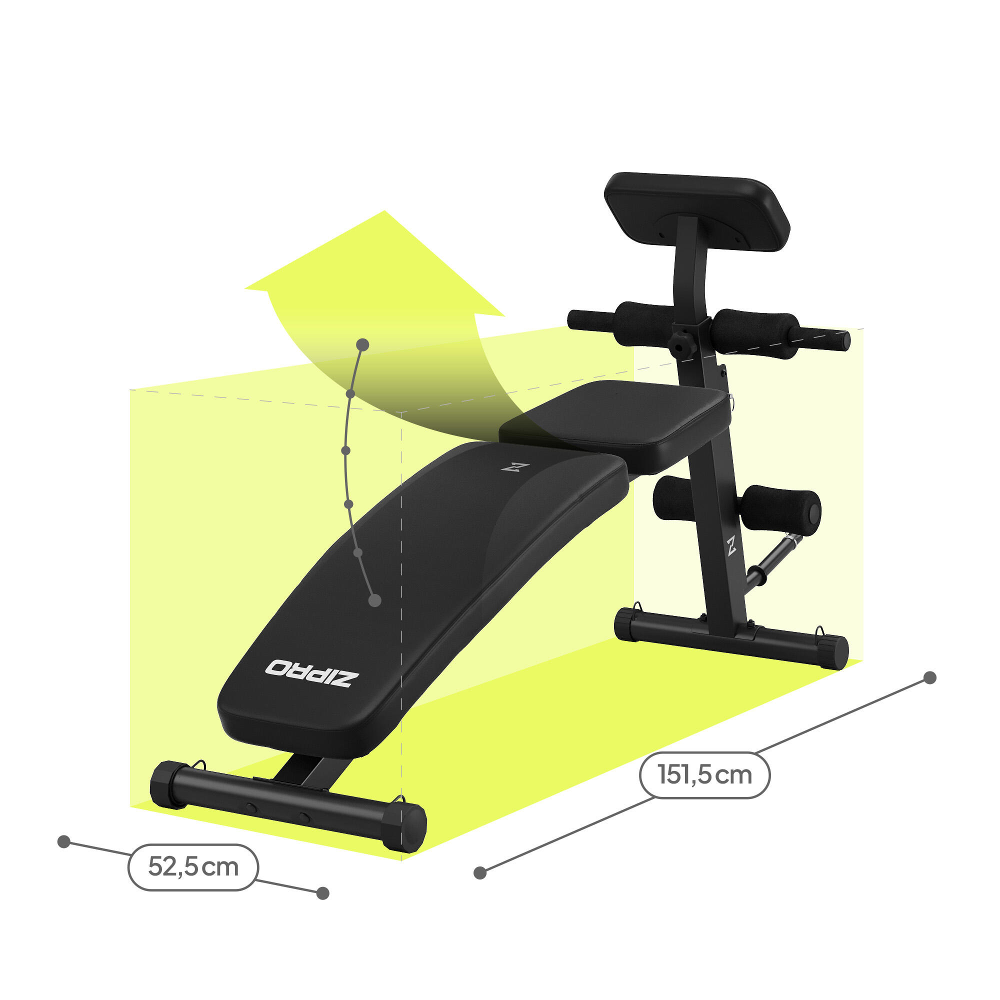 Banc de musculation Zipro Volume réglable avec pupitre à biceps 7/8