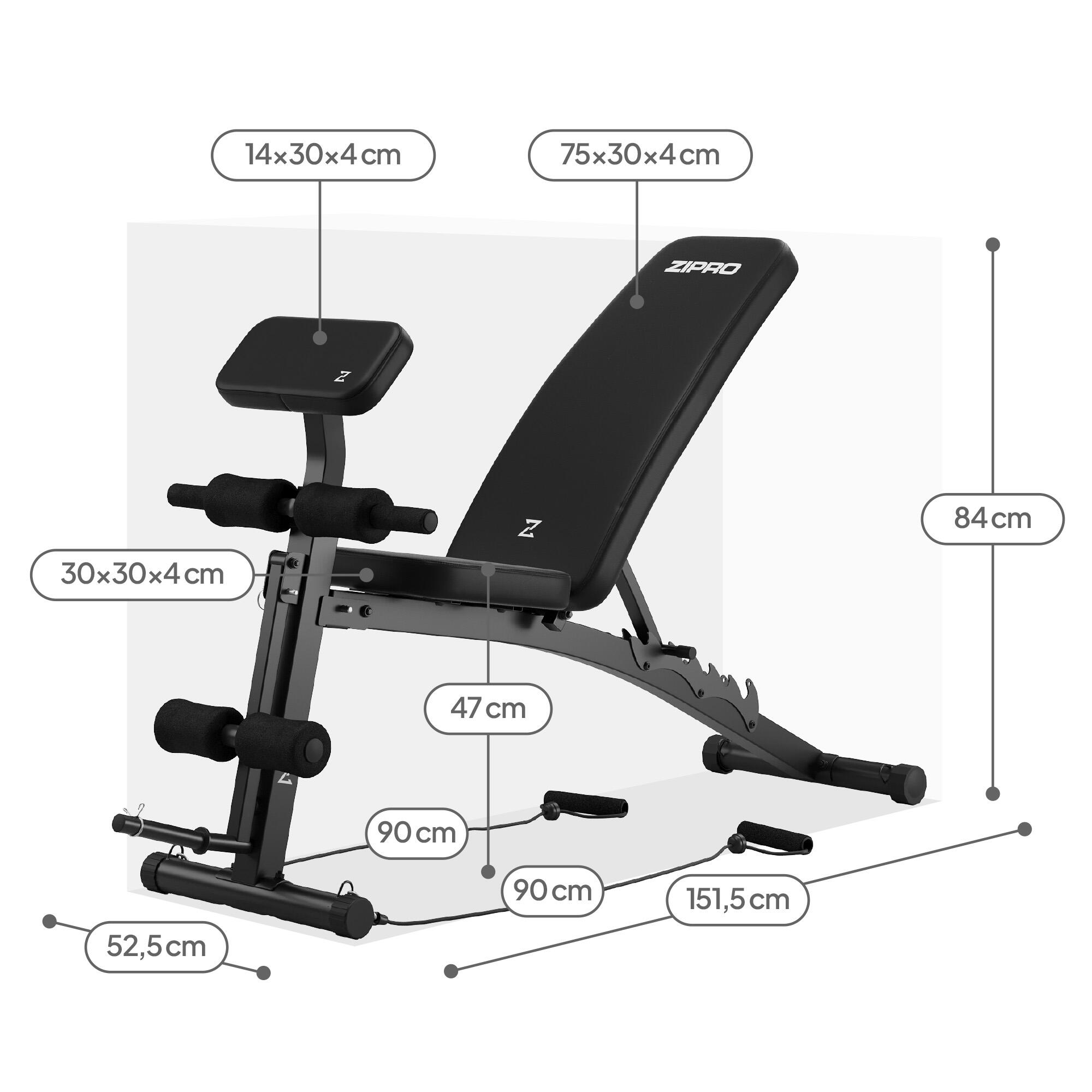 Banc de musculation Zipro Volume réglable avec pupitre à biceps 6/8