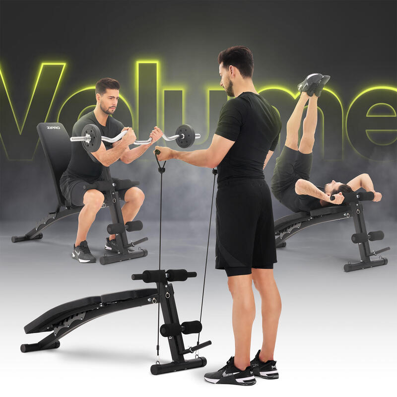 Banc de musculation Zipro Volume réglable avec pupitre à biceps