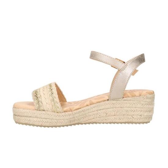 Sandalias Planas Mujer Mustang Beige