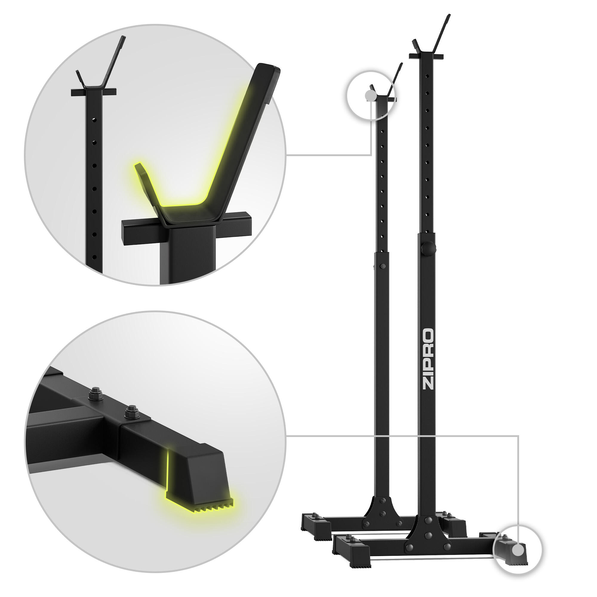 Rack de musculation rétractable Zipro 120 kg 6/8