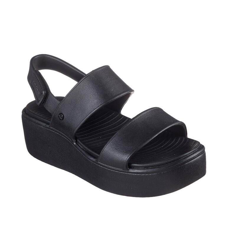 Platte Sandalen Dames Skechers  Zwart 2/5