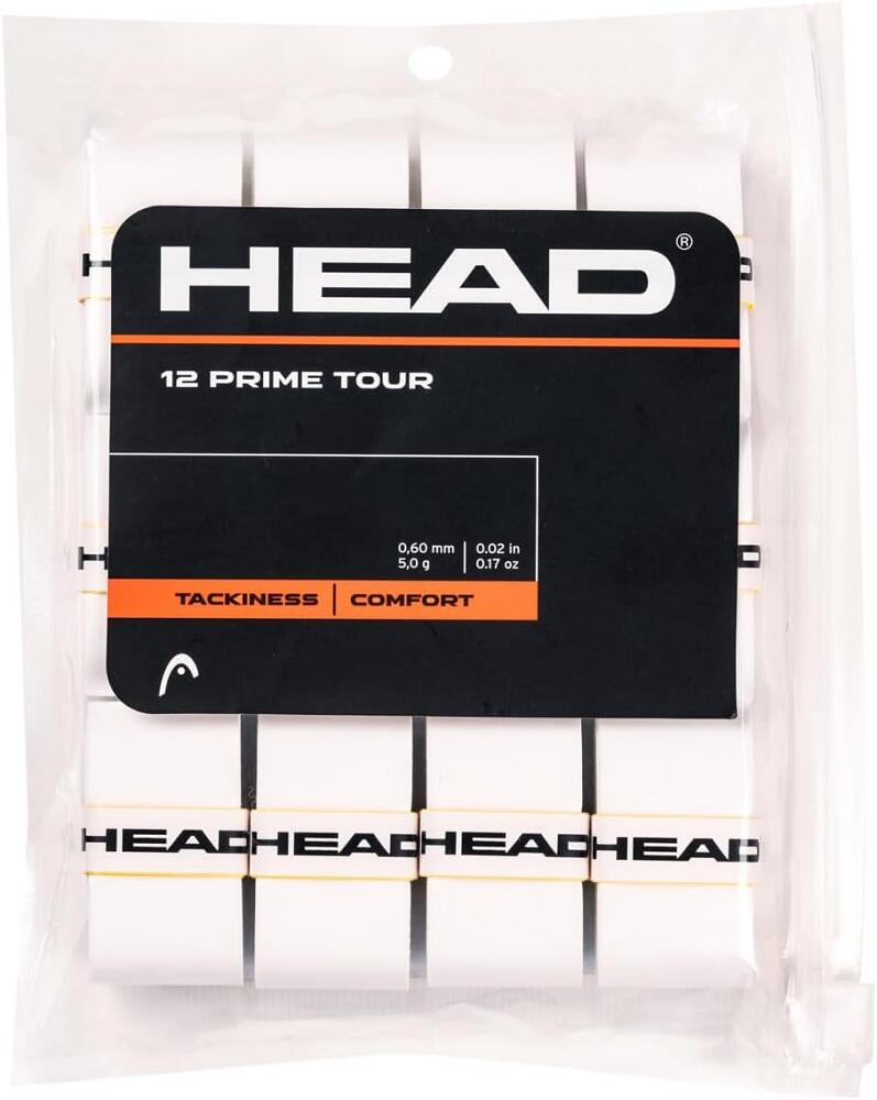 HEAD Prime Tour Overgrip - Pack of 12 Grips - White 1/1