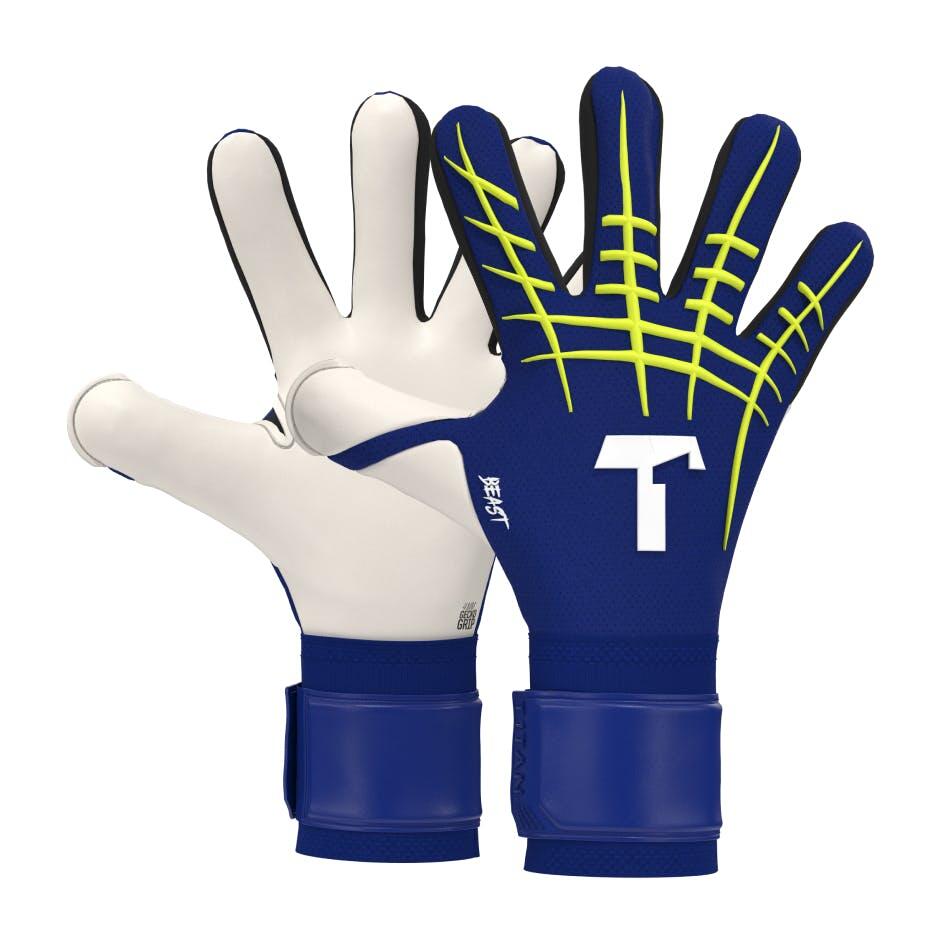T1tan - Gants De Gardien De But Football Adulte Blue Beast 3.0 Avec Barrettes - Gants De Gardien - Bleu -  8 À 10 Ans - Decathlon