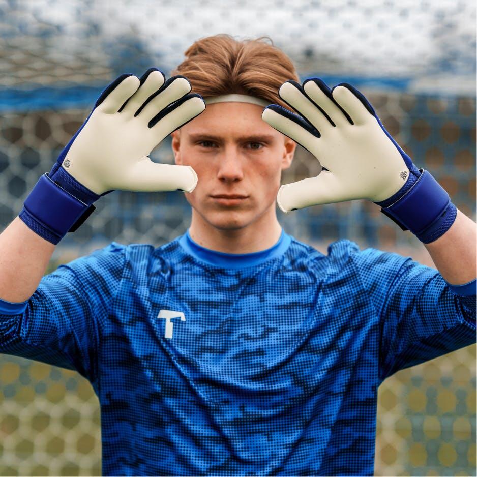 Guantes de portero de fútbol Blue BEAST 3.0 para adulto 5/7