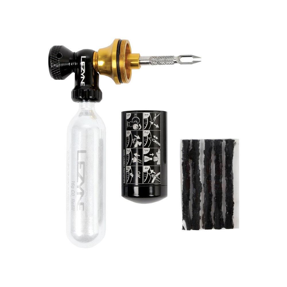 LEZYNE Tubeless CO2 Blaster Reparatieset - Zwart/Goud