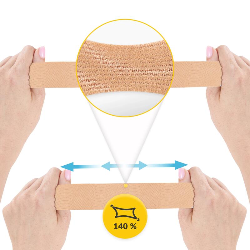 Bandaje pentru kinesiotaping și stabilizare corporală 4FIZJO 7,5 cm x 5 m