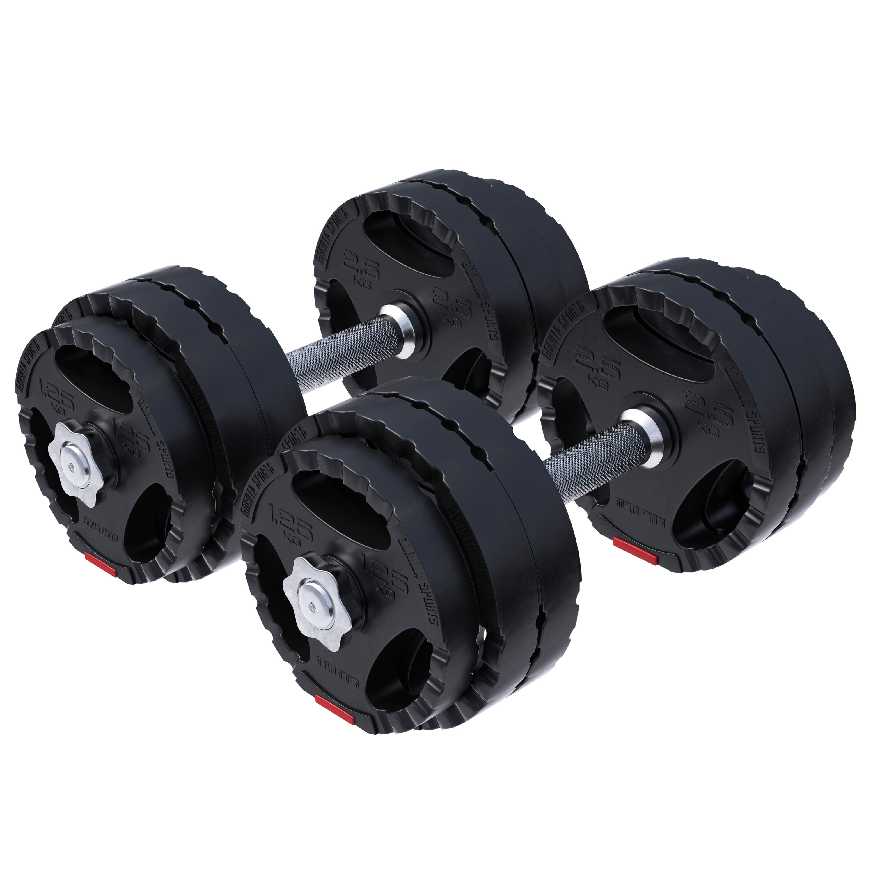 GORILLA SPORTS Kurzhantelset Kunststoff Gripper 30 kg